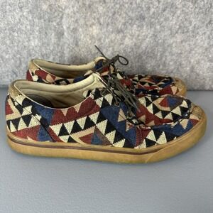 Twisted X Boat Shoes Mens 10 Multicolor Geometric MHYC006 Woven Casual Loafers